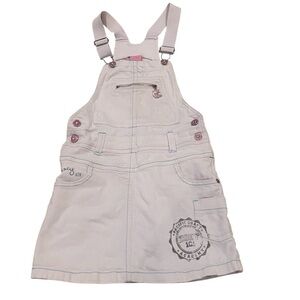 Zoey 101 Girls Overall Small Jumper Y2K Summer Clothing White Denim Dress Kids